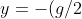 y= -(g/2)t^2+ v_{y0}t